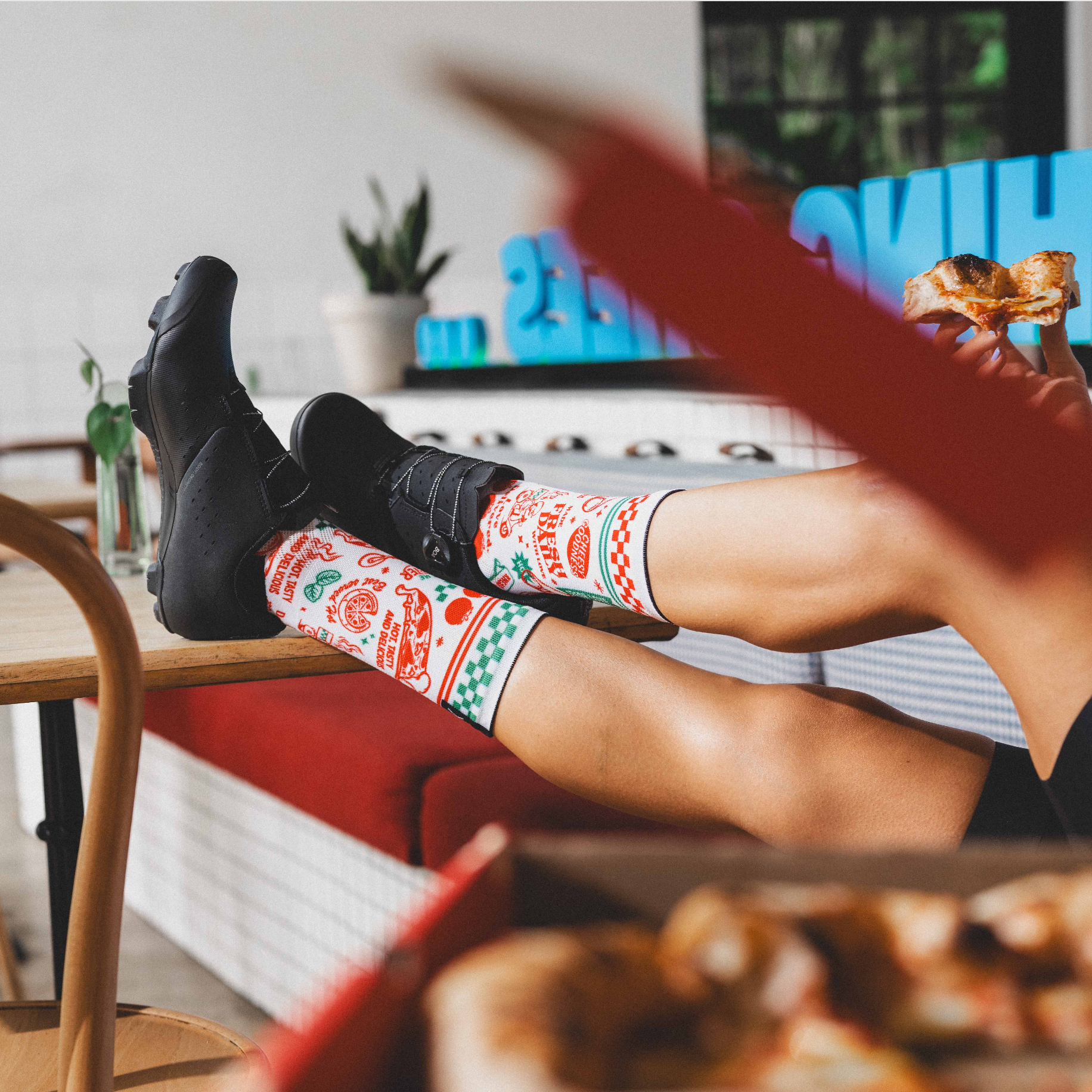 Pizza My Heart Casual Crew Socks