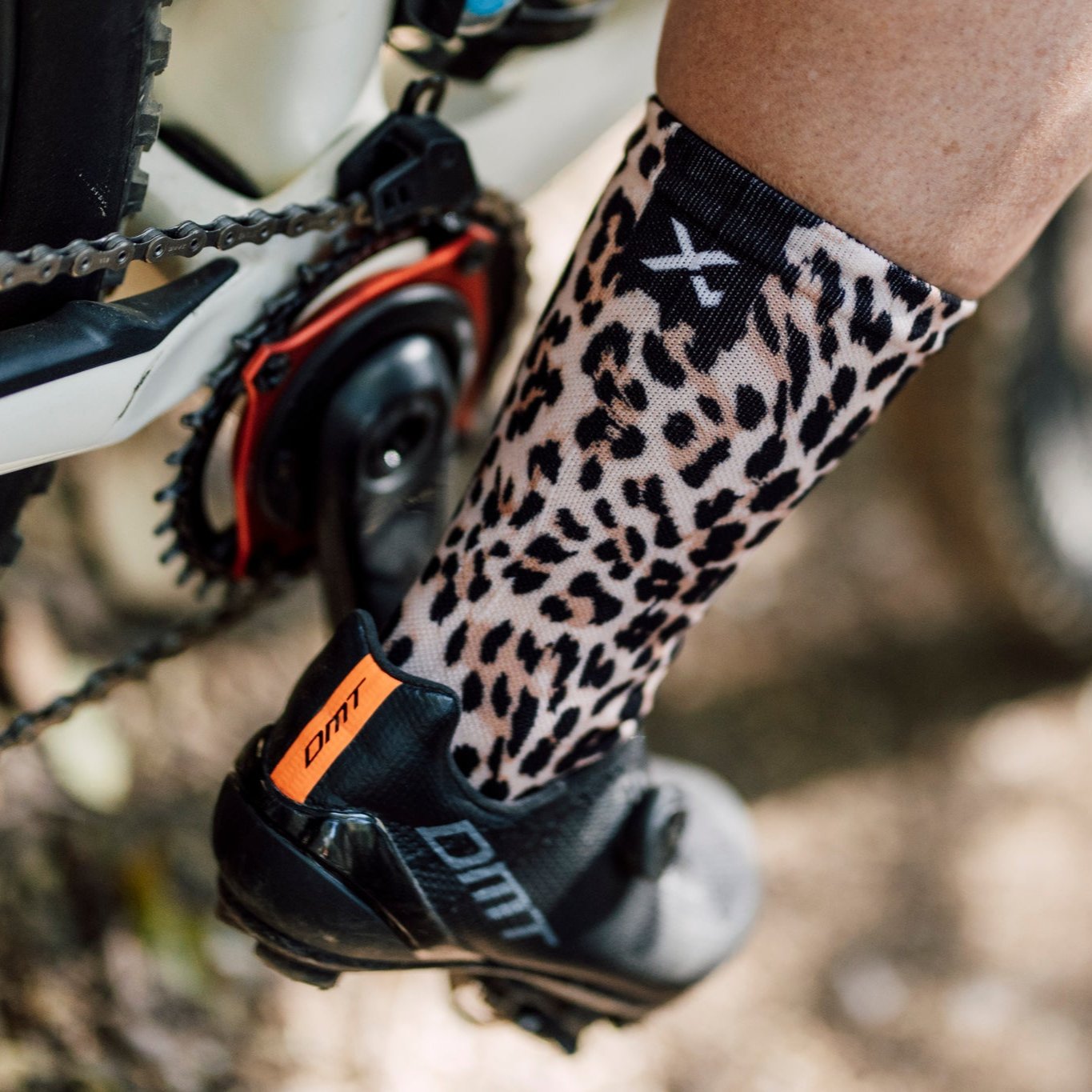 Golden Leopard Casual Crew Socks
