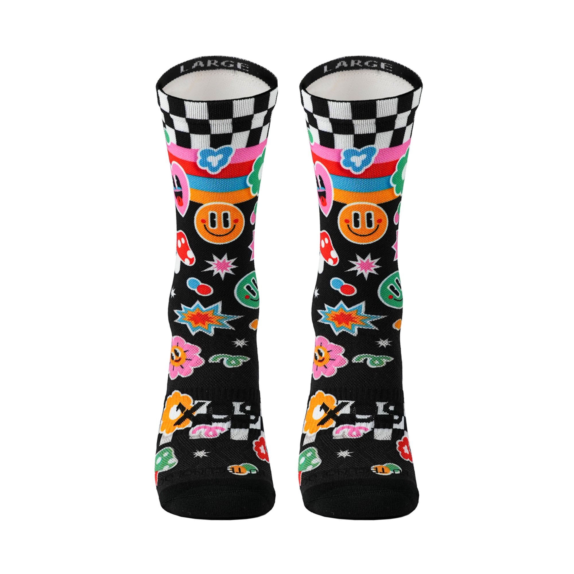 Sticker Casual Crew Socks