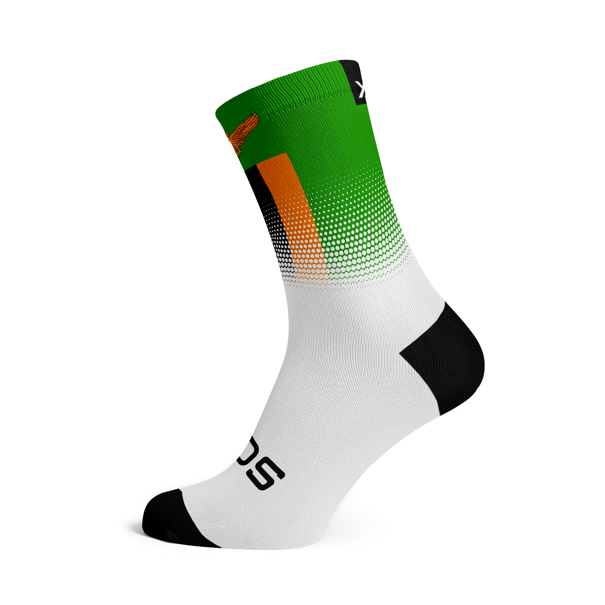 Zambia Flag Crew Socks