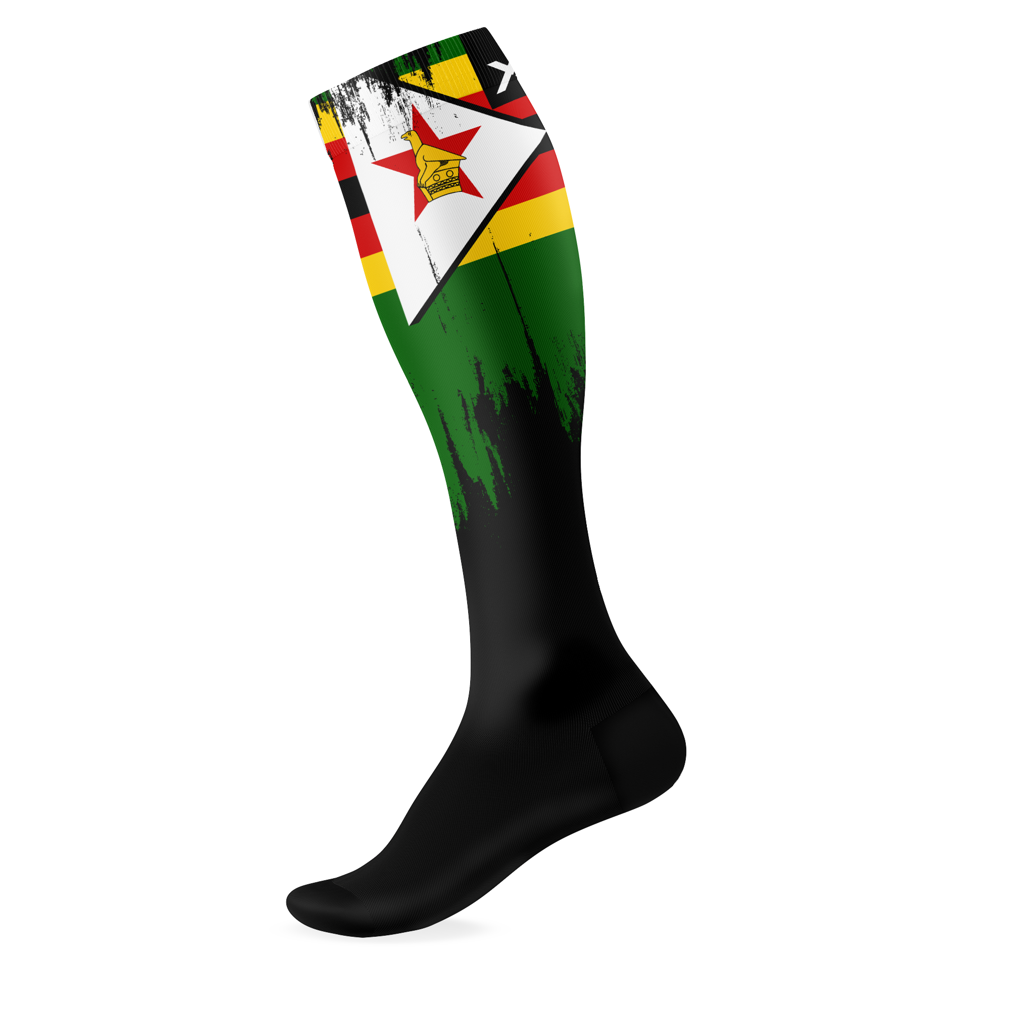 Zimbabwe Splash Knee High Socks