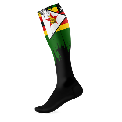 Zimbabwe Splash Knee High Socks
