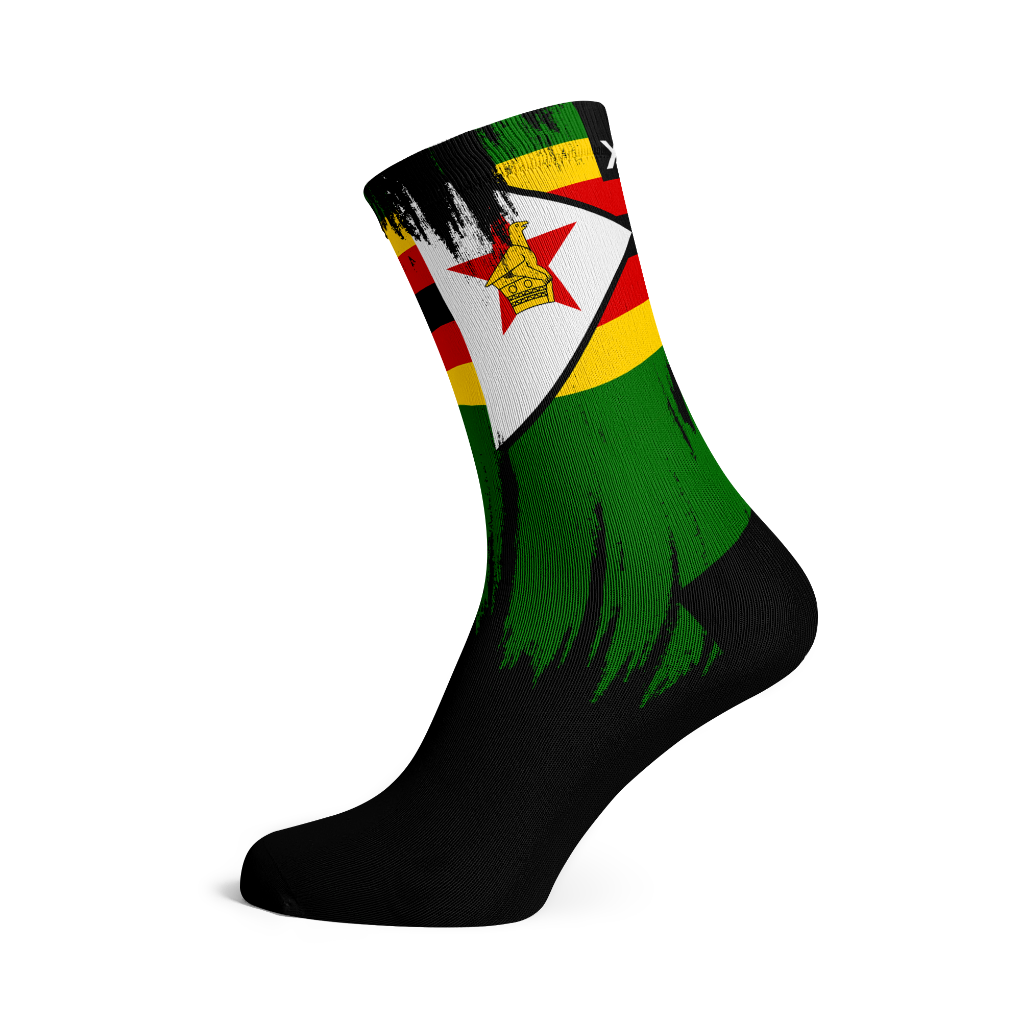 Zimbabwe Splash Flag Crew Socks