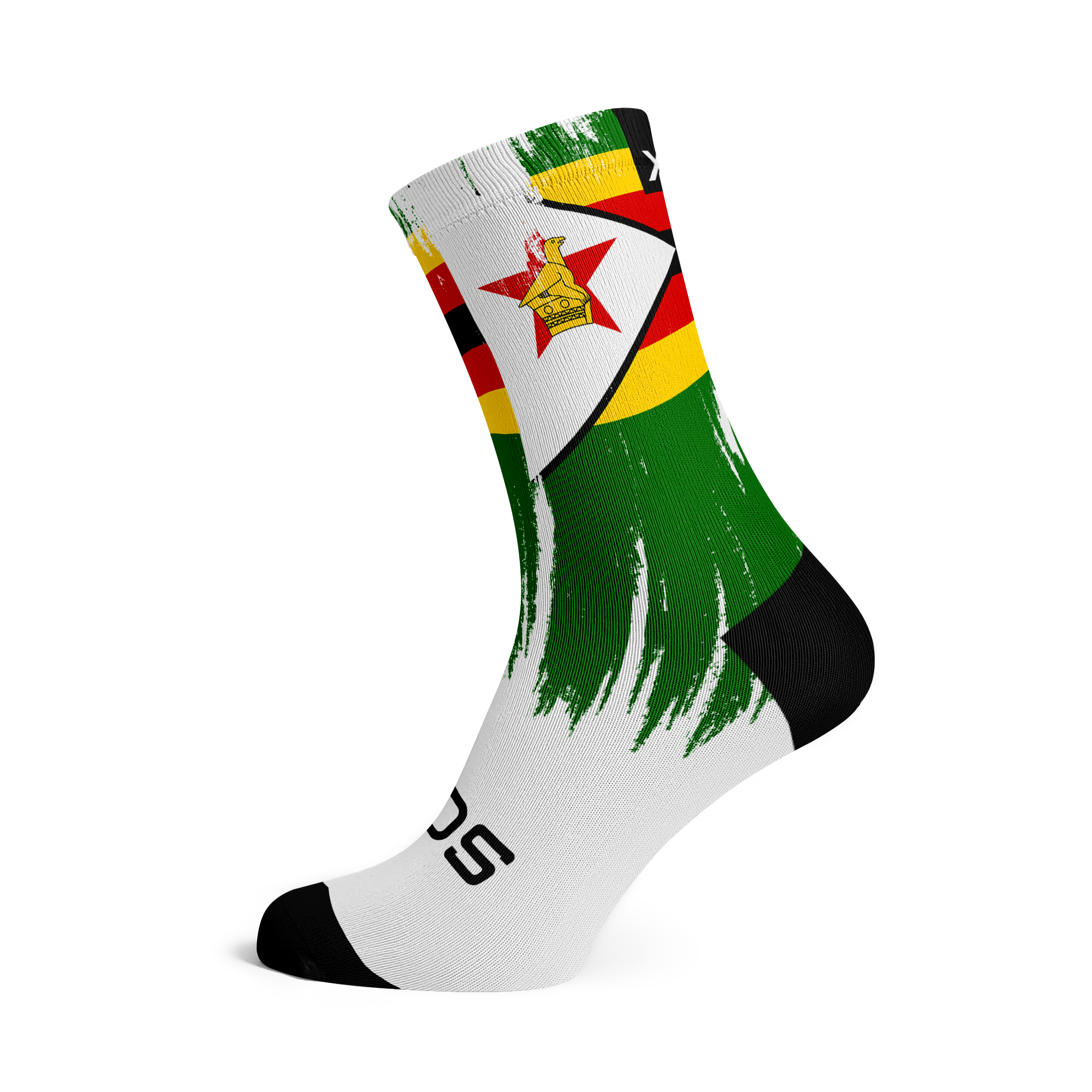 Zimbabwe Splash Flag Crew Socks