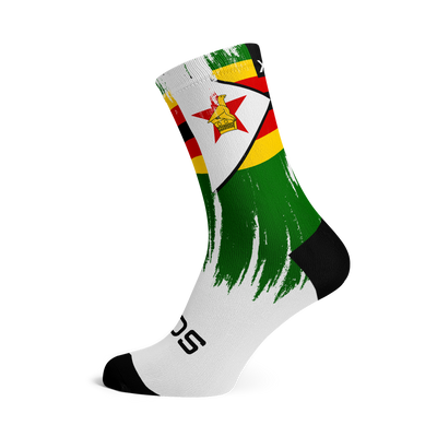 Zimbabwe Splash Flag Crew Socks