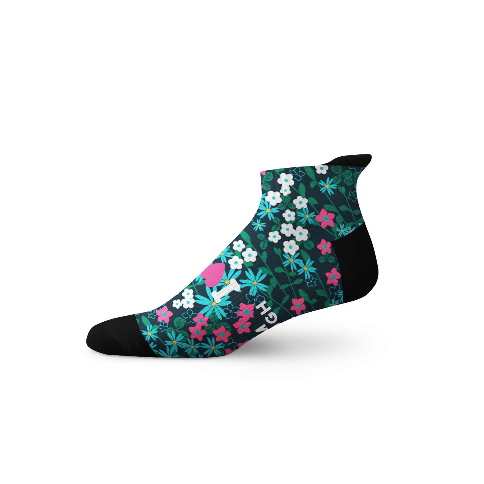 I Love Boobies Floral - I Am Enough Socks