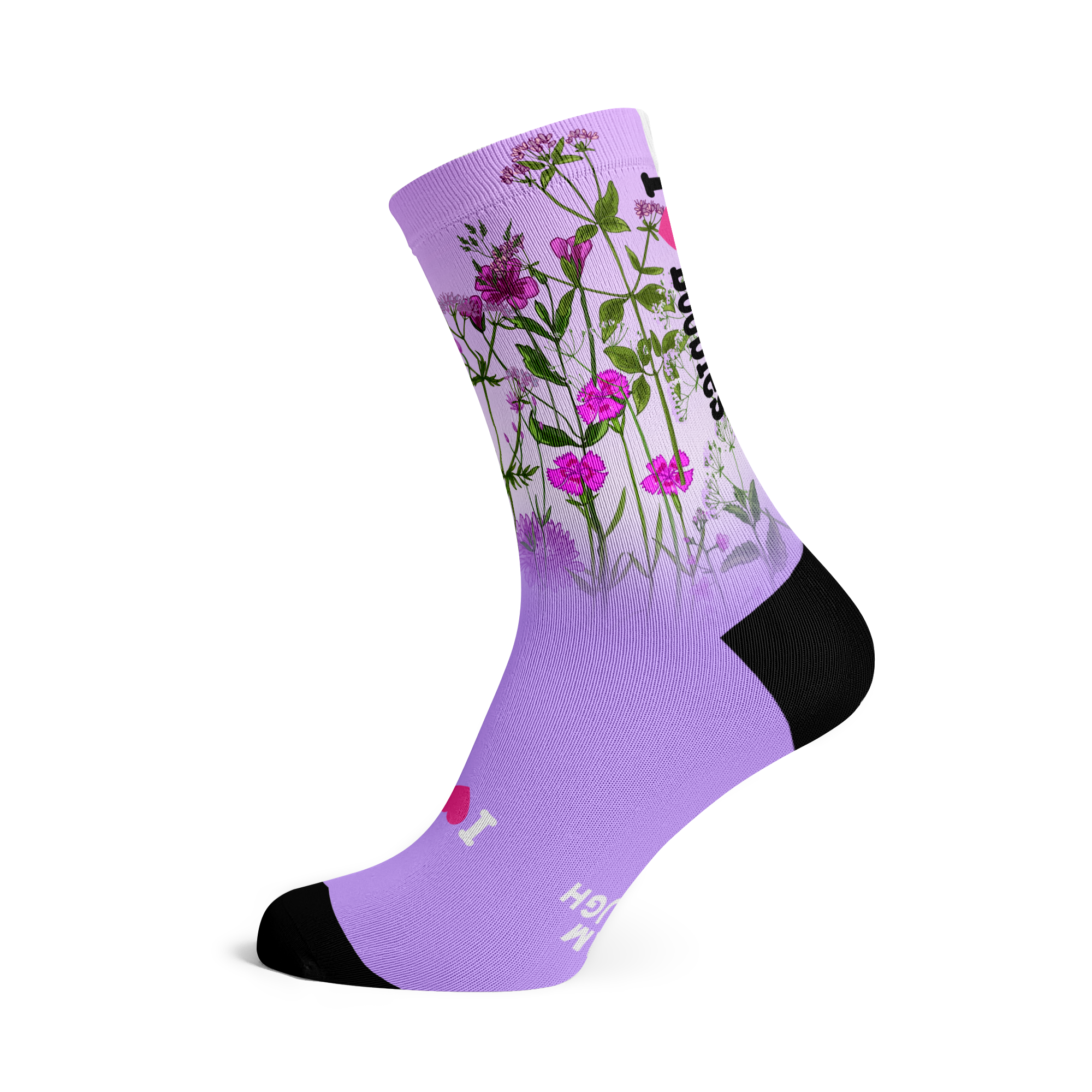 I Love Boobies Lilac - I Am Enough Socks