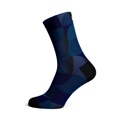 Solid Navy Casual Crew Socks