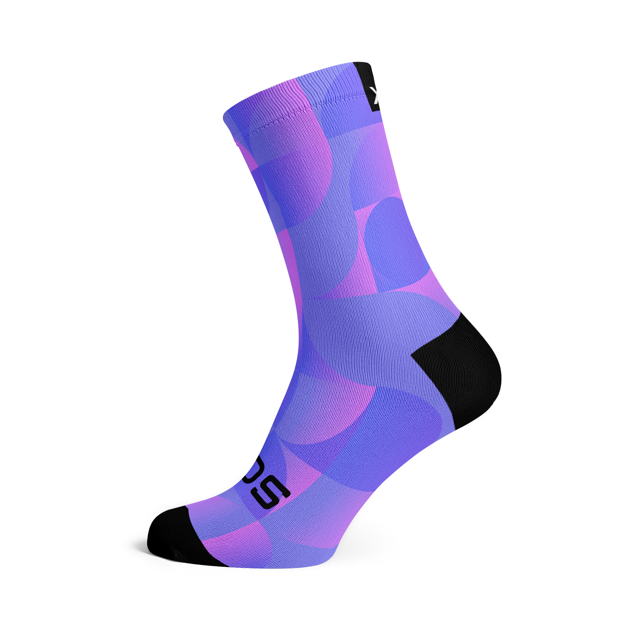 Solid Purple Casual Crew Socks