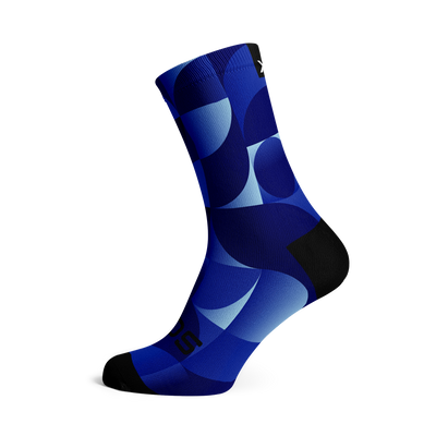 Solid Royal Blue Casual Crew Socks