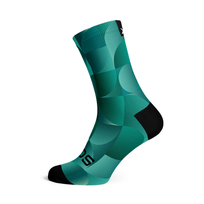 Solid Teal Casual Crew Socks