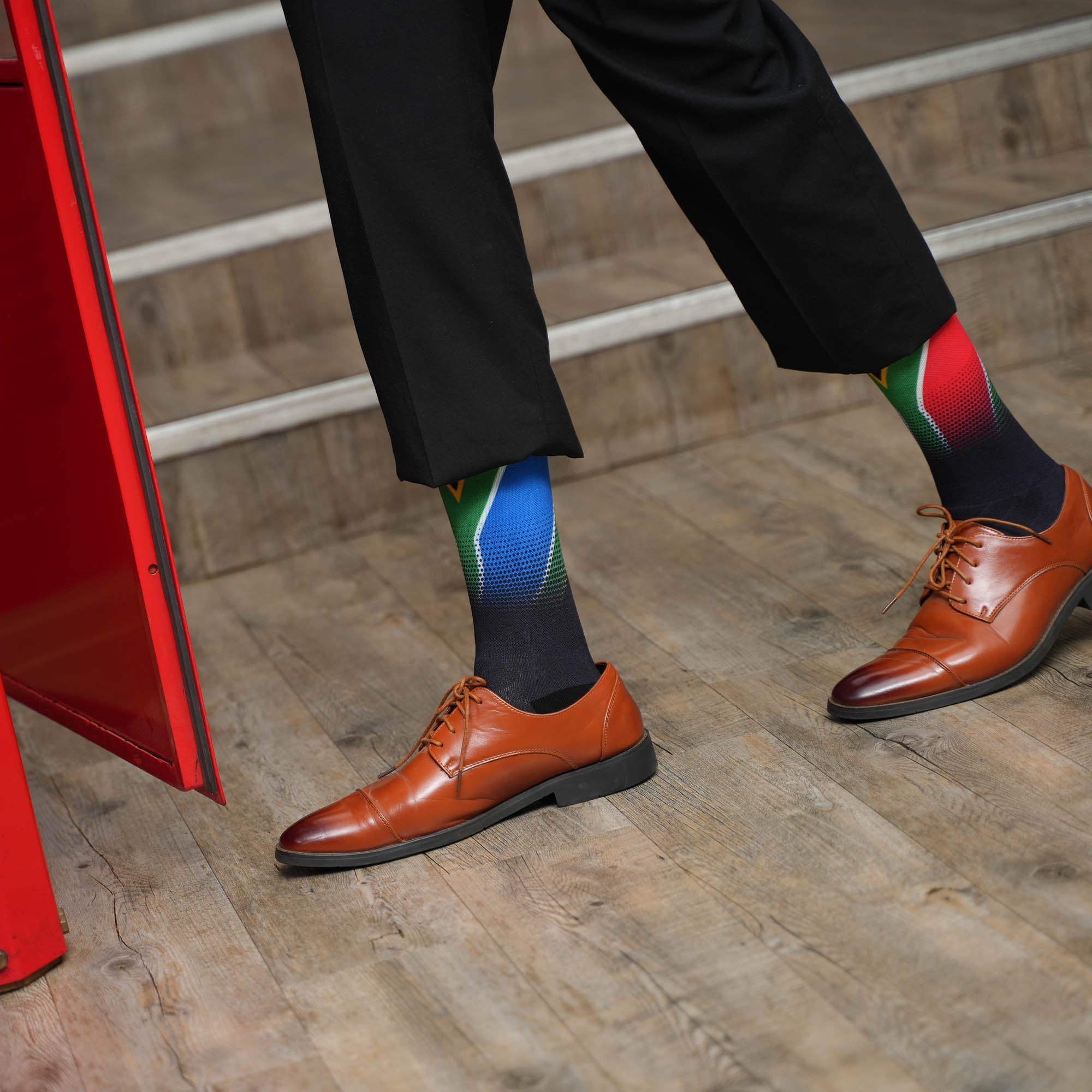 South Africa Flag Crew Socks