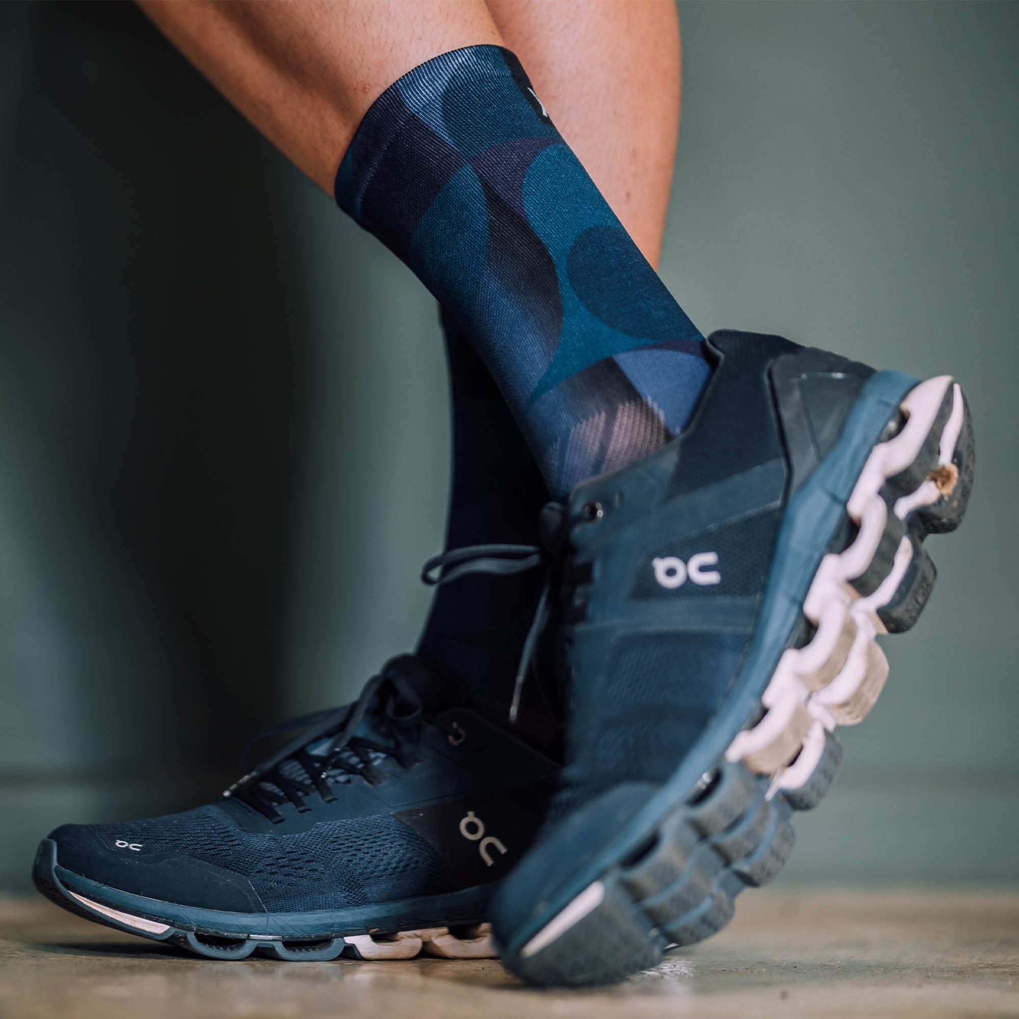 Solid Navy Casual Crew Socks