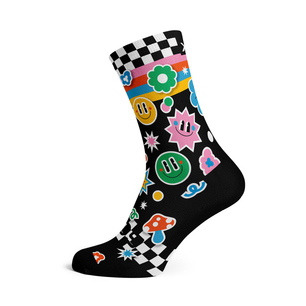 I Love Boobies Le Tour de France Blocks Crew Socks - Sox Factory I Love Boobies Le Tour de France Blocks Crew Socks - Sox Factory