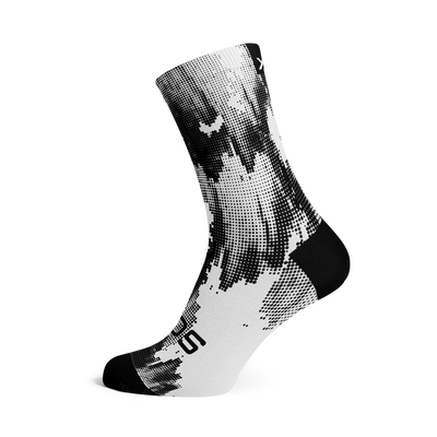 White Gravel Minimalist Crew Socks