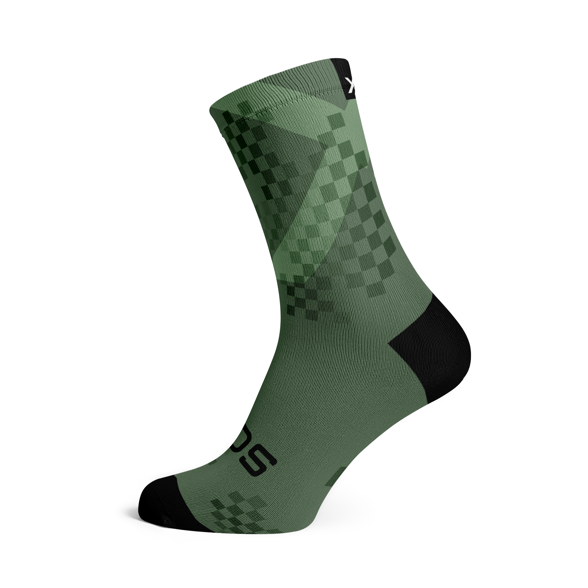 X Olive Minimalist Crew Socks