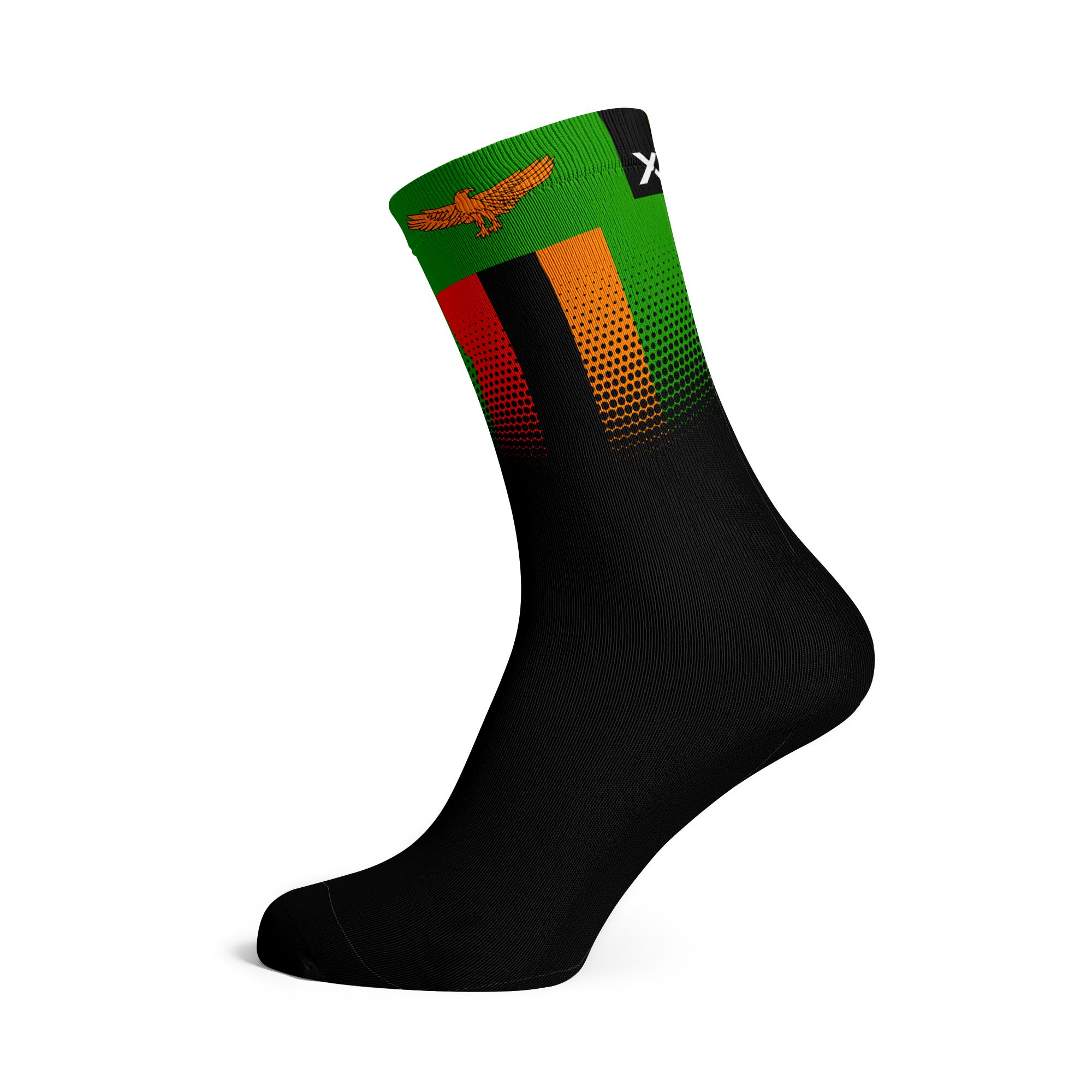 Zambia Flag Crew Socks