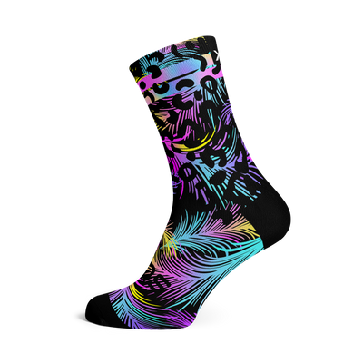 Pastel Black Casual Crew Socks